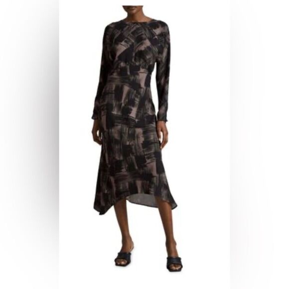 & Other Stories Dresses & Skirts - 🔥Clearance🔥 & Other Stories Abstract Black and Brown Midi Dress